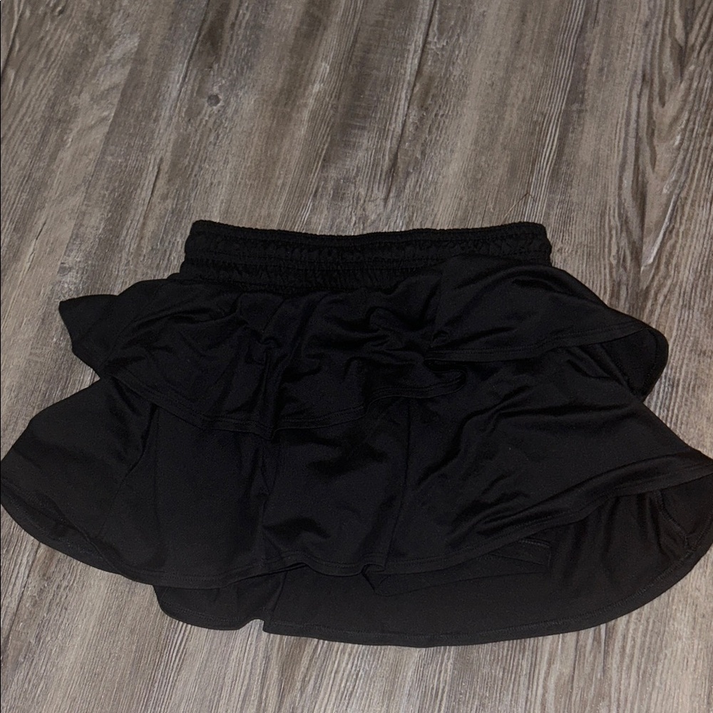 All in Motion Black Layered Skirt